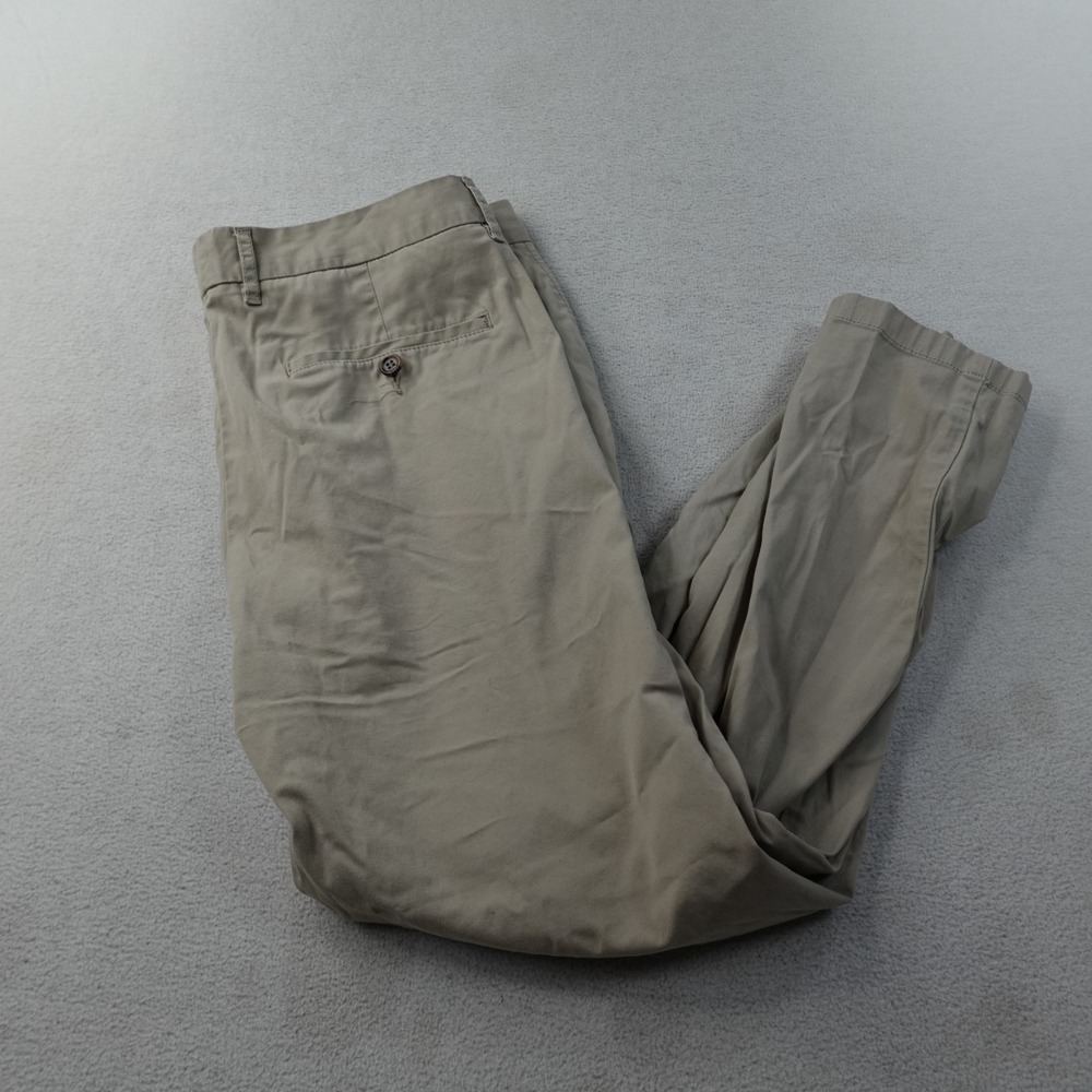 Peter Manning Lightweight Stretch Chino Pants Mens 35 Khaki Straight Leg Office
